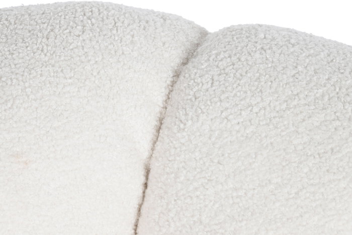 DKD Home Decor Sillón Giratorio Borreguito Blanco