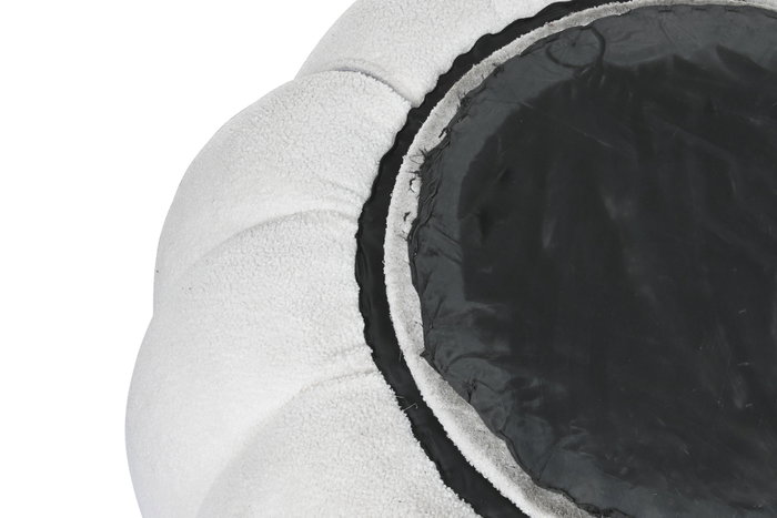 DKD Home Decor Sillón Giratorio Borreguito Blanco