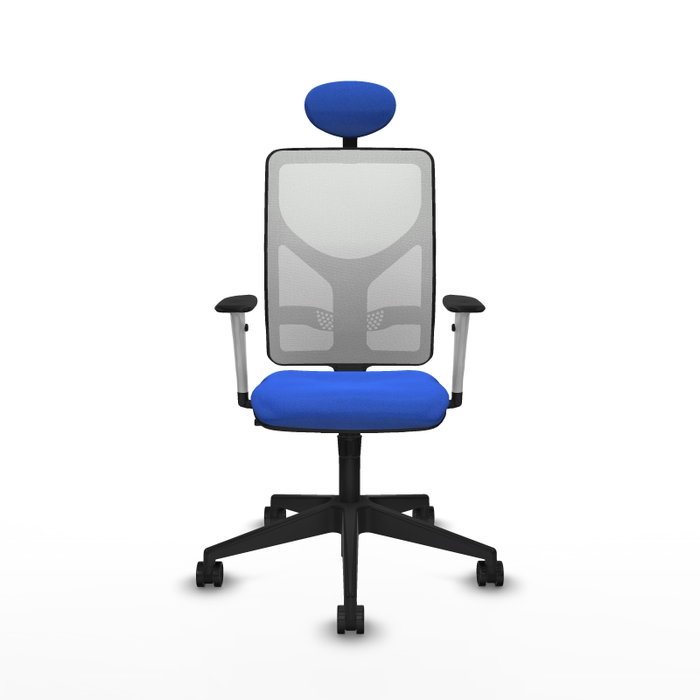 PIQUERAS Y CRESPO Silla de oficina Motilla con mecanismo Sincro, Azul y Blanco PIQUERAS Y CRESPO Silla de oficina Motilla con mecanismo Sincro, Azul y Blanco