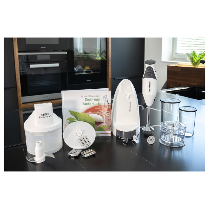 UNOLD ESGE-Zauberstab M 200 Superbox Batidora de Inmersión 200W Blanca con Picador y Vasos