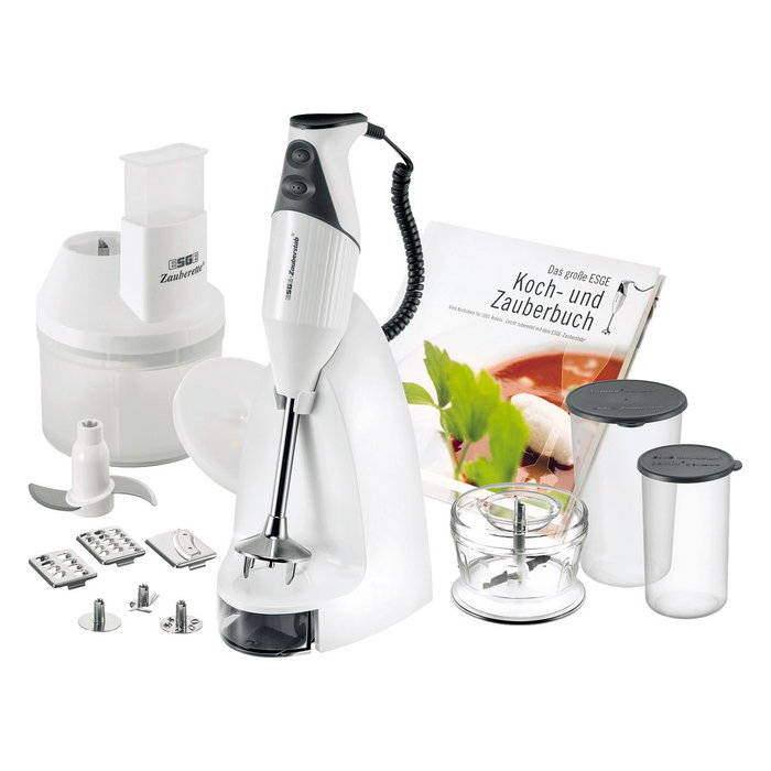 UNOLD ESGE-Zauberstab M 200 Superbox Batidora de Inmersión 200W Blanca con Picador y Vasos