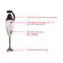 UNOLD ESGE-Zauberstab M 200 Superbox Batidora de Inmersión 200W Blanca con Picador y Vasos