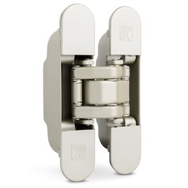 Koblenz Bisagra Invisible Atomika Slim K-8060 Cromo Satinado Zamak y Hierro Carga 60kg Apertura 180º