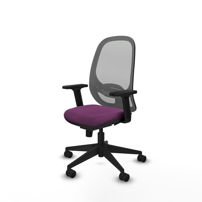 PIQUERAS Y CRESPO Silla de oficina Cilanco con mecanismo Sincro, Morado y Gris