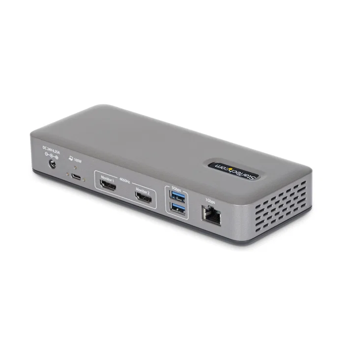 StarTech.com Docking Station USB-C Dual HDMI 4K 60Hz 100W PD Gris StarTech.com Docking Station USB-C Dual HDMI 4K 60Hz 100W PD Gris