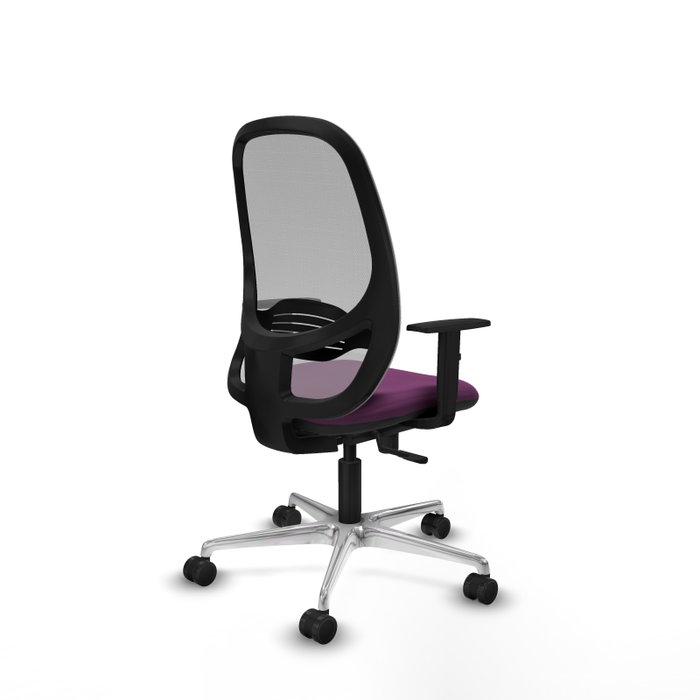 PIQUERAS Y CRESPO Silla de oficina Cilanco con mecanismo Sincro, Morado y Gris