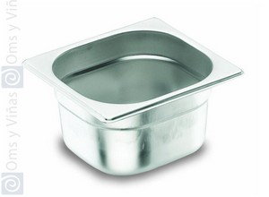 Cubeta GN 1/6 Inox, Acero Inoxidable, Diámetro 6.5 cm Cubeta GN 1/6 Inox, Acero Inoxidable, Diámetro 6.5 cm