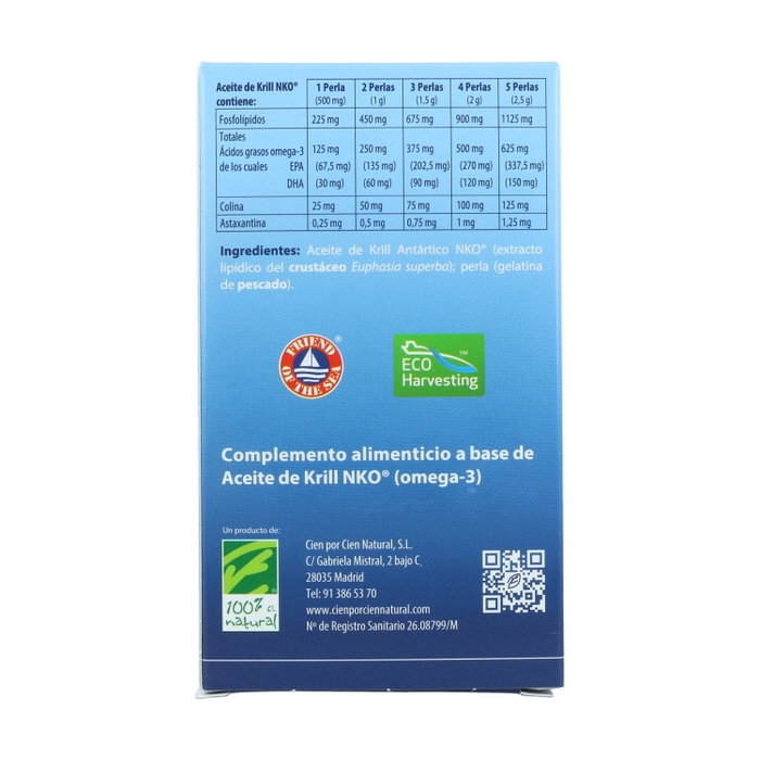 100% Natural Aceite de Krill NKO 40 cápsulas 500mg 100% Natural Aceite de Krill NKO 40 cápsulas 500mg