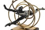 DKD Home Decor Figura de Gimnasta en Resina y Metal Negro y Dorado