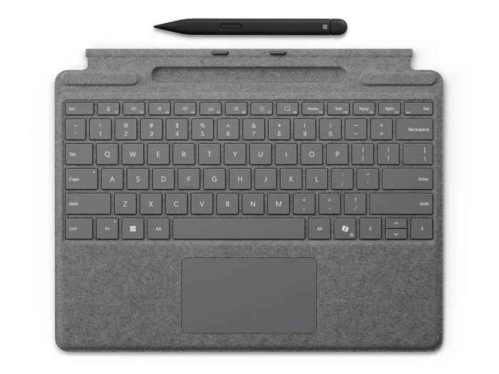 Microsoft Type Cover Signature y Slim Pen 2 Plata para Surface Pro 8/9/10/11 Microsoft Type Cover Signature y Slim Pen 2 Plata para Surface Pro 8/9/10/11