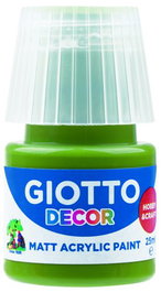 GIOTTO Set de 6 Pinturas Acrílicas Verde Oliva 25 ml (bote)