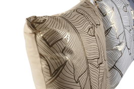 DKD Home Decor Cojín Tropical Blanco Gris 15 x 43 x 43 cm (6 Unidades)