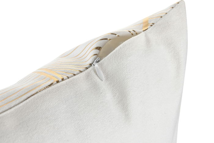 DKD Home Decor Cojín Tropical Blanco Gris 15 x 43 x 43 cm (6 Unidades)