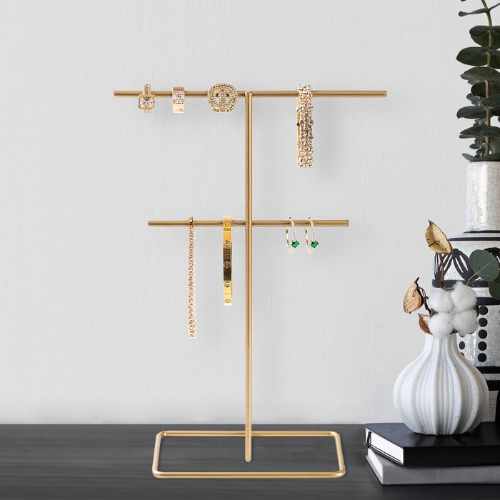 Aberto Design Organizador de Joyero TK-004 Dorado Metálico Elegante para Tocador