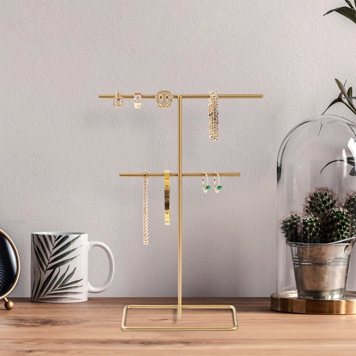 Aberto Design Organizador de Joyero TK-004 Dorado Metálico Elegante para Tocador