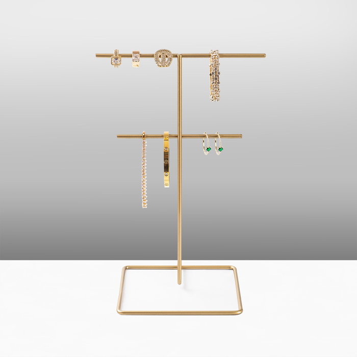Aberto Design Organizador de Joyero TK-004 Dorado Metálico Elegante para Tocador