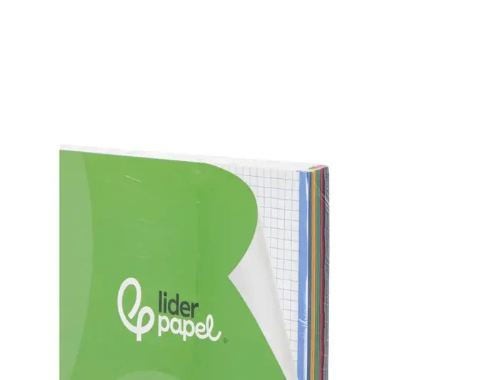 Liderpapel Recambio A4 120 Hojas 90g Cuadro 4mm 4 Taladros Bandas 5 Colores