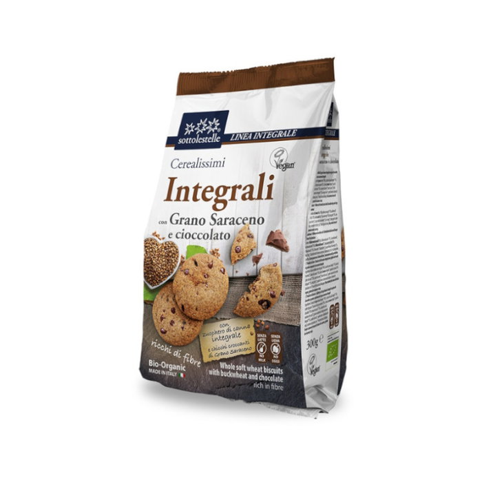SOTTOLESTELLE Galleta Trigo Sarraceno Chips Choco Integral BIO 300 g SOTTOLESTELLE Galleta Trigo Sarraceno Chips Choco Integral BIO 300 g