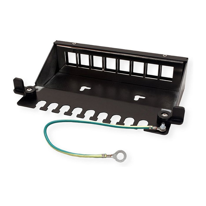 VALUE 26.99.0331 Soporte para Keystone de 8 Puertos Negro