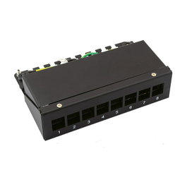 VALUE 26.99.0331 Soporte para Keystone de 8 Puertos Negro