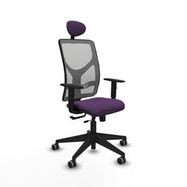 PIQUERAS Y CRESPO Silla de oficina Motilla con mecanismo Sincro/Traslack Morado y Gris