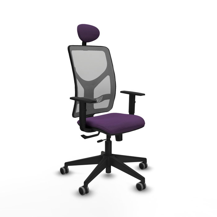 PIQUERAS Y CRESPO Silla de oficina Motilla con mecanismo Sincro/Traslack Morado y Gris PIQUERAS Y CRESPO Silla de oficina Motilla con mecanismo Sincro/Traslack Morado y Gris
