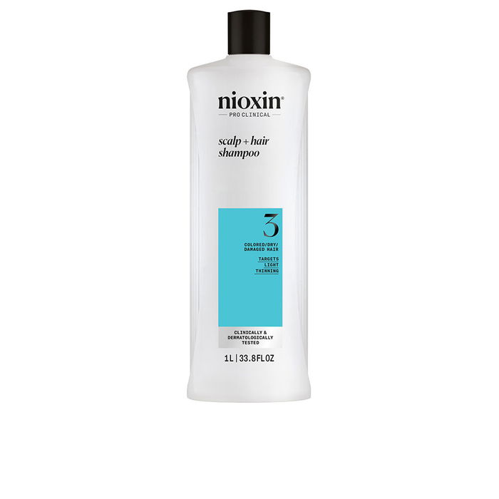 Nioxin Champú Sistema 3 para Cabello Teñido y Dañado con Debilitamiento Leve 1000 ml Nioxin Champú Sistema 3 para Cabello Teñido y Dañado con Debilitamiento Leve 1000 ml