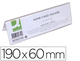 Q-connect Identificador sobremesa metacrilato 190x60 mm ref.5727