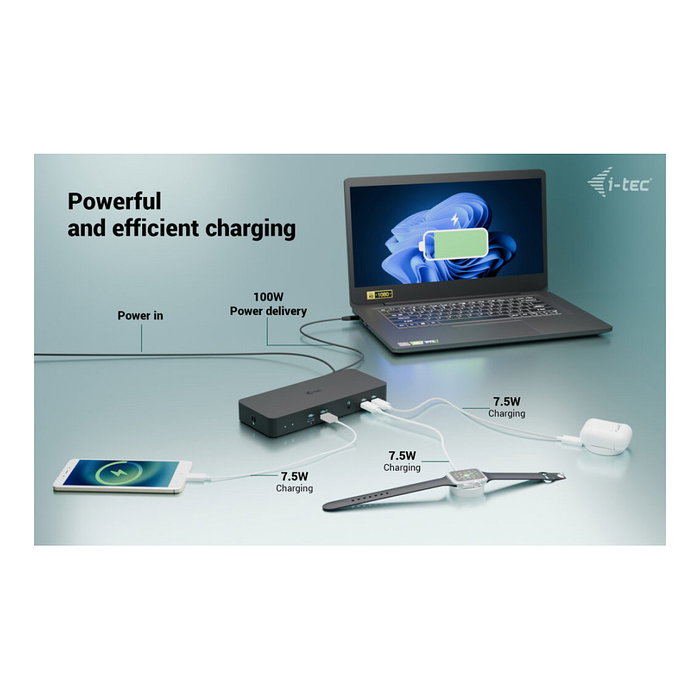 I-Tec C31INTGTRI4KDOCPDCH Docking Station USB-C Triple Display 1xHDMI 2xDP 1xGLAN 2xUSB-C Gen2 100W Negro I-Tec C31INTGTRI4KDOCPDCH Docking Station USB-C Triple Display 1xHDMI 2xDP 1xGLAN 2xUSB-C Gen2 100W Negro
