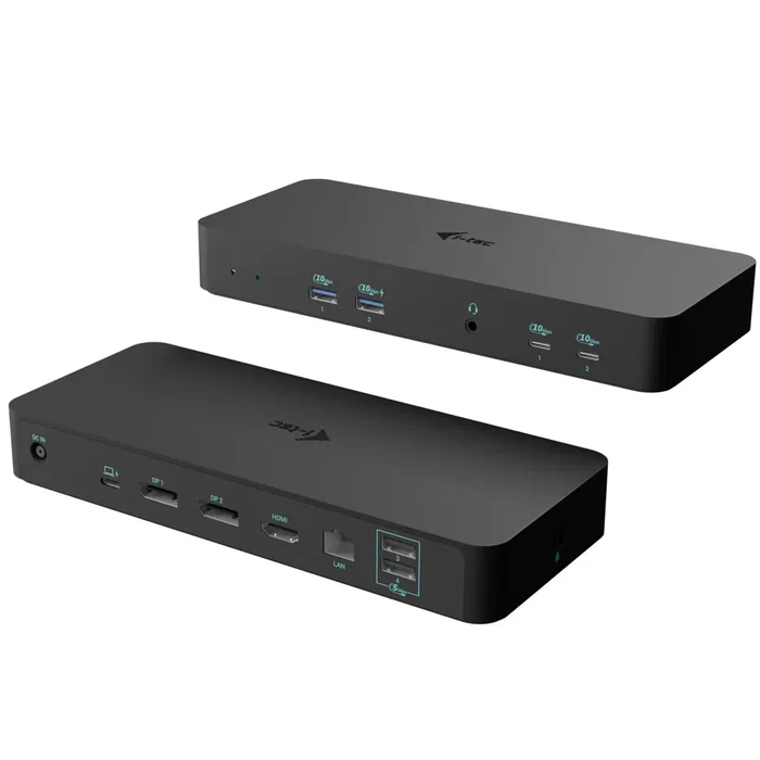 i-tec C31INTGTRI4KDOCPDCH Docking Station USB-C Triple Pantalla 4K, 1xHDMI 2xDP, Gigabit LAN, 100W PD, 4xUSB-A, 2xUSB-C, Audio Negro