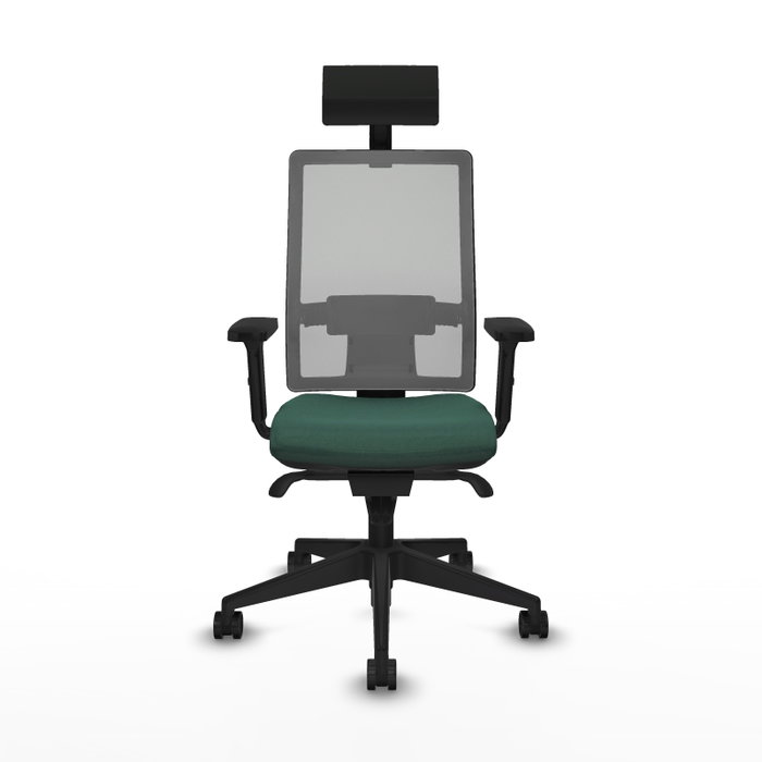 PIQUERAS Y CRESPO Silla de oficina Horna con mecanismo Sincro, Verde botella y Gris PIQUERAS Y CRESPO Silla de oficina Horna con mecanismo Sincro, Verde botella y Gris