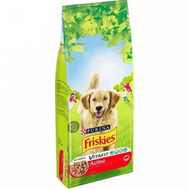 Purina Friskies Canine Adult Active Carne Alimento para Perros Adultos Sabor a Carne 18 kg