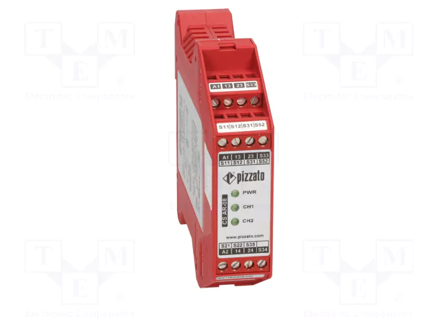 PIZZATO ELETTRICA CS AR-08V024 Relé de Seguridad 24VAC/24VDC