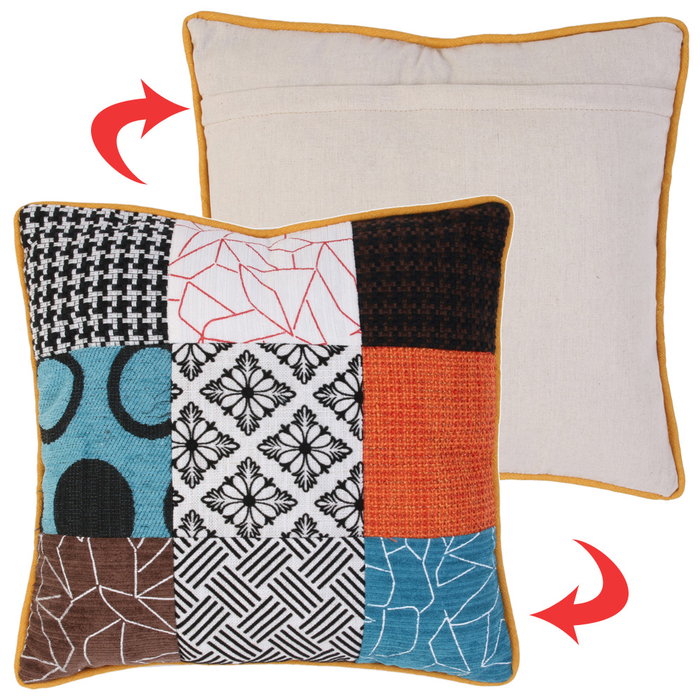 Home Deco Factory Cojín Patchwork 40x40 cm Desenfudable Home Deco Factory Cojín Patchwork 40x40 cm Desenfudable