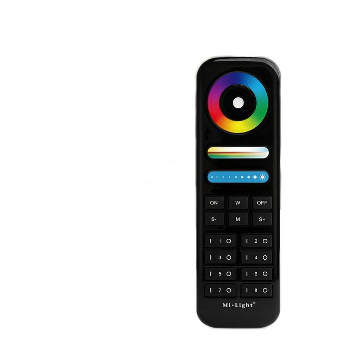 Miboxer Control remoto LED RGB-WW (RGB-CCT) 8 zonas negro Miboxer Control remoto LED RGB-WW (RGB-CCT) 8 zonas negro