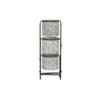 DKD Home Decor Macetero de Metal Desgastado Gris 82x25x81 cm