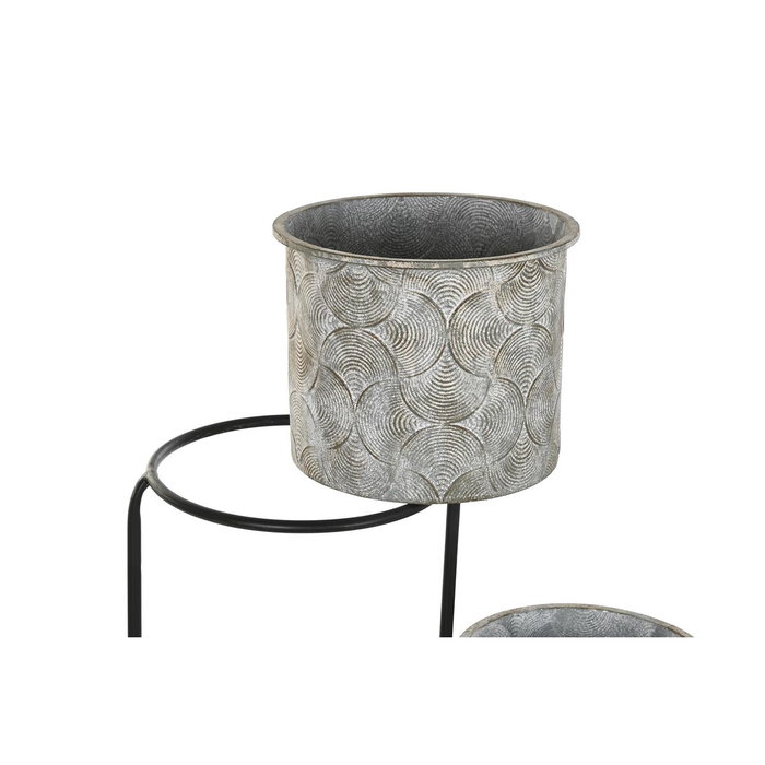 DKD Home Decor Macetero de Metal Desgastado Gris 82x25x81 cm
