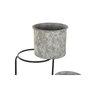 DKD Home Decor Macetero de Metal Desgastado Gris 82x25x81 cm