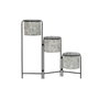 DKD Home Decor Macetero de Metal Desgastado Gris 82x25x81 cm