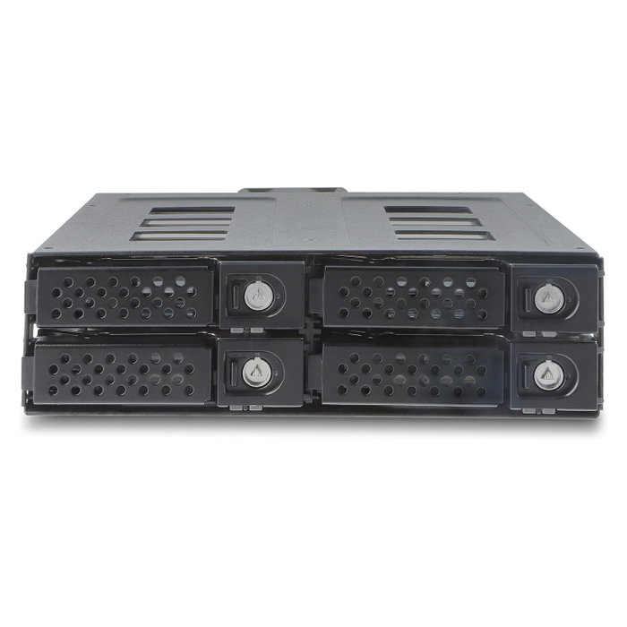 DeLOCK 47141 Bandeja de 5.25 pulg. para 4 x 2.5 pulg. SATA o SAS HDD/SSD con candado