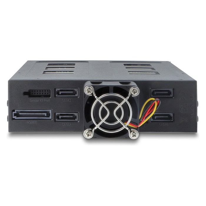 DeLOCK 47141 Bandeja de 5.25 pulg. para 4 x 2.5 pulg. SATA o SAS HDD/SSD con candado