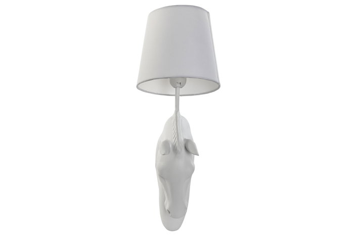 DKD Home Decor Lámpara de Aplique Resina Caballo Blanco