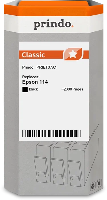 Prindo Classic Cartucho de tinta negro compatible con Epson 114 - 6.700 páginas Prindo Classic Cartucho de tinta negro compatible con Epson 114 - 6.700 páginas