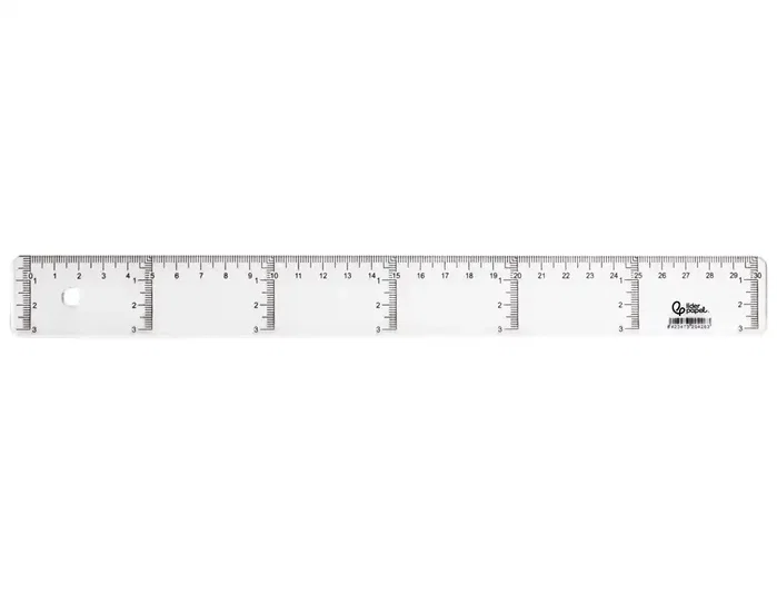 Liderpapel Regla de plástico transparente 30 cm Liderpapel Regla de plástico transparente 30 cm