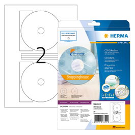 HERMA Etiquetas para CD Maxi A4 Blanco 20 Piezas