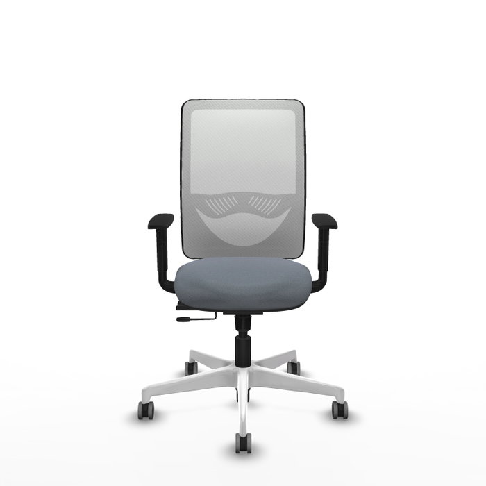 PIQUERAS Y CRESPO Silla de oficina Zulema Gris y Blanca con Mecanismo Sincro/Traslack