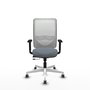 PIQUERAS Y CRESPO Silla de oficina Zulema Gris y Blanca con Mecanismo Sincro/Traslack