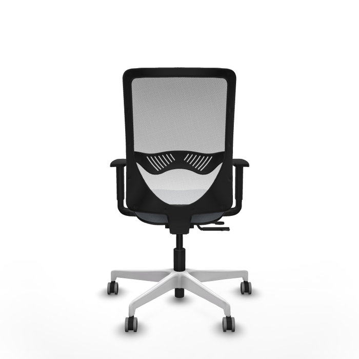 PIQUERAS Y CRESPO Silla de oficina Zulema Gris y Blanca con Mecanismo Sincro/Traslack