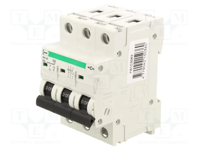 Promfactor Baltic Interruptor magnetotérmico ECO 63A 3 polos Promfactor Baltic Interruptor magnetotérmico ECO 63A 3 polos