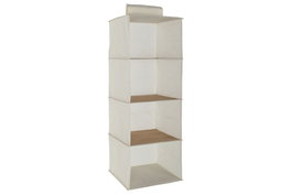 DKD Home Decor Organizador Colgante Bambú y Tela Natural 30x30x84